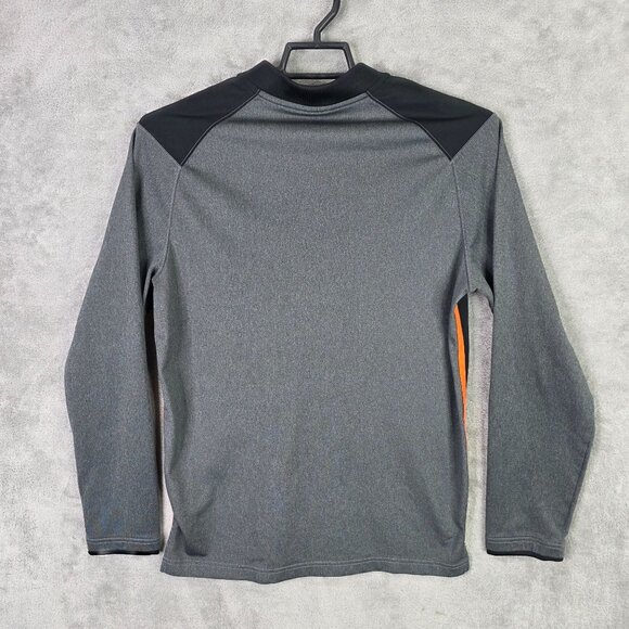 Mens Nike Black Gray Orange Dri-Fit OSU Pullover Shirt Long Sleeve 1/4 Zip M - Picture 5 of 8